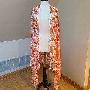 Letarte Swimwear Orange Floral Wrap Cover-up/Sarong